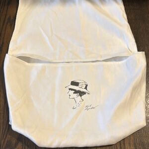 Chanel White and Black Quilted Pouch